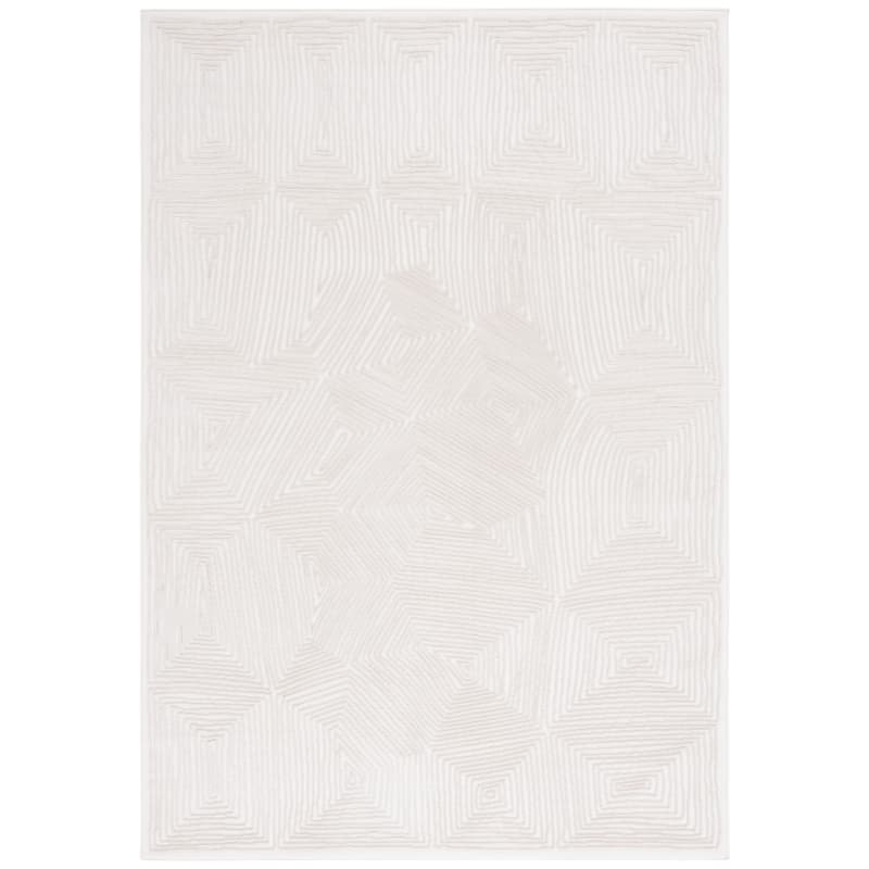 SAFAVIEH Prestige Rettie Contemporary Rug - 6'7" Square - Ivory/Beige