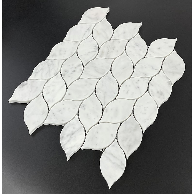 Marble Leaf Pattern Wall & Floor Mosaic Tiles