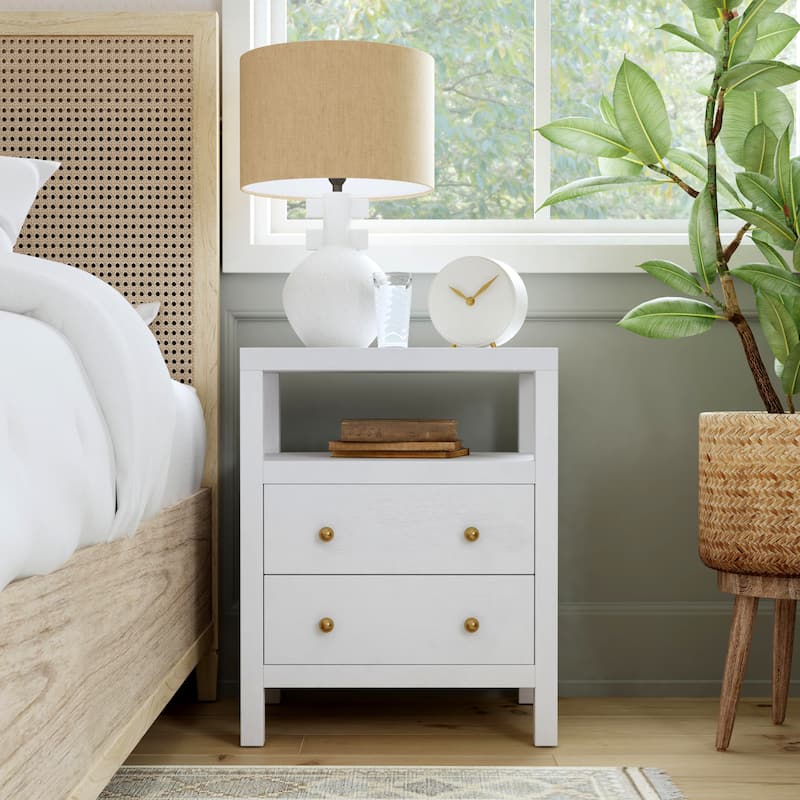 Nora 2 Drawer Nightstand - White
