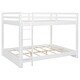 preview thumbnail 7 of 20, Wood Queen Size Bunk Bed with Ladder for Space-Saving and Easy Access