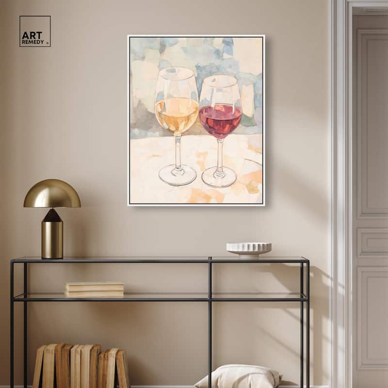 Wine Duo Canvas by Art Remedy