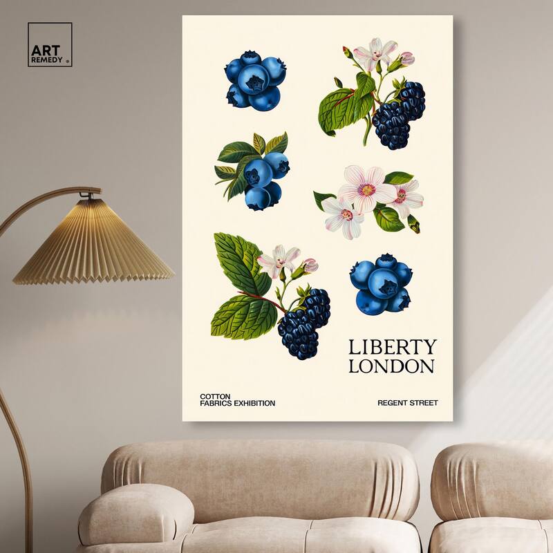 Berries and Blooms I Canvas by Art Remedy, Gallery Wrapped