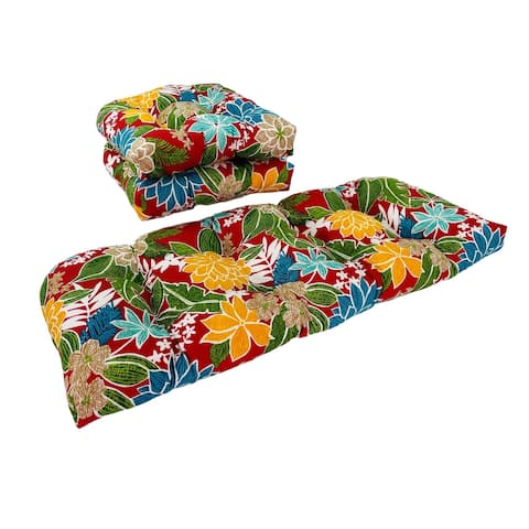 Outdoor Bora Cay Red 3 Piece Cushion Set - 19" x 44" x 3.5"H