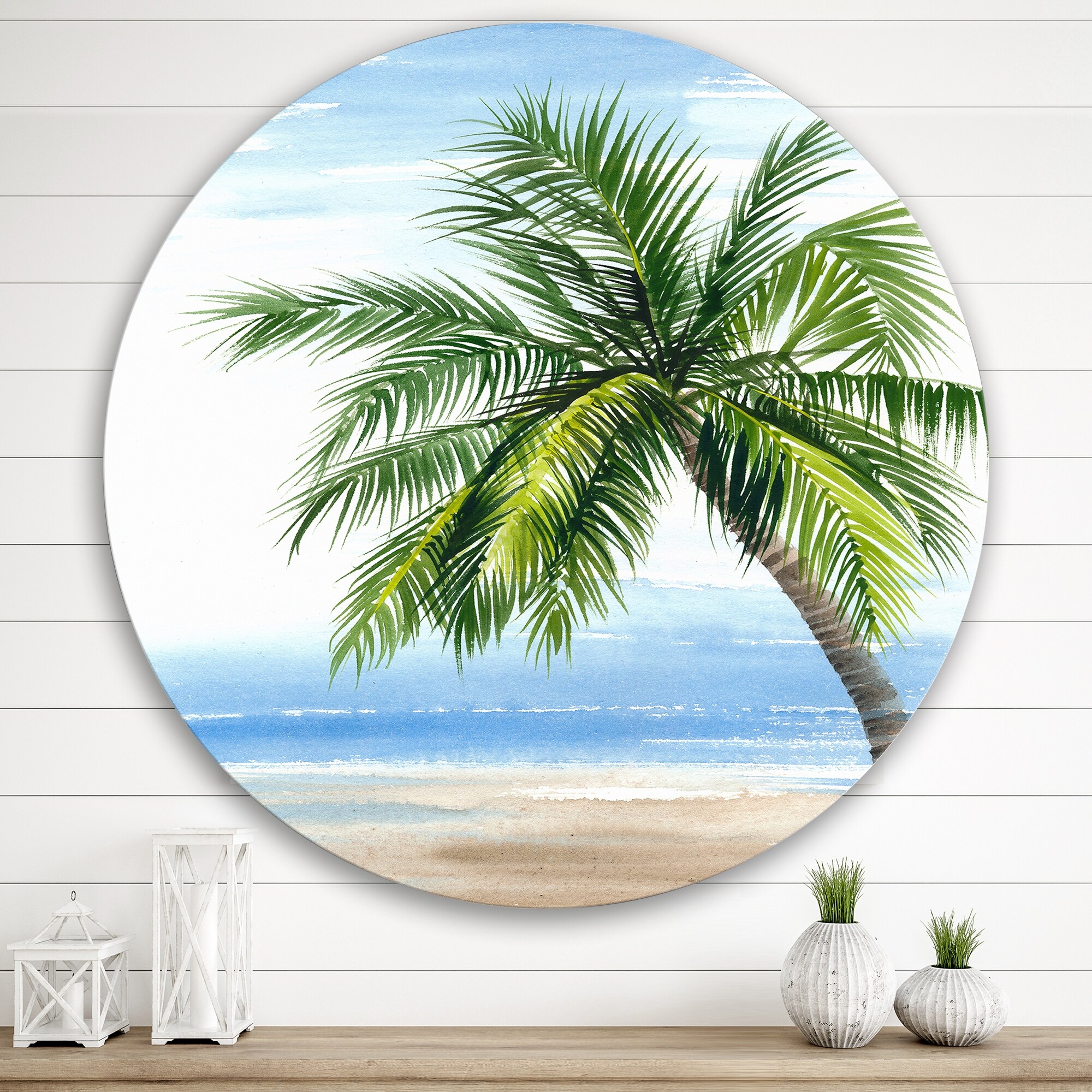 Palm tree shop wall art