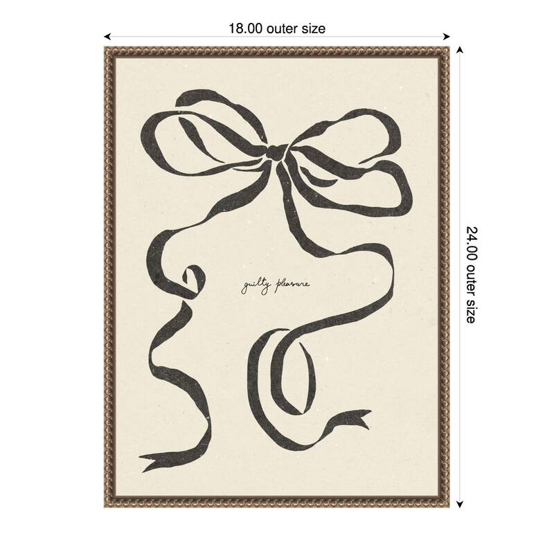 Bow No. 1 by Nktn (18 x 24 in.), Framed Canvas Wall Art Print