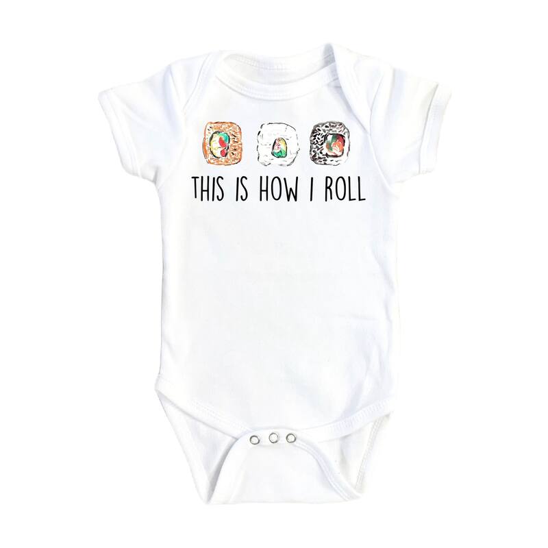Sushi Roll - Baby Boy Girl Clothes Infant Bodysuit Funny Cute Newborn 1F - Natural - Newborn