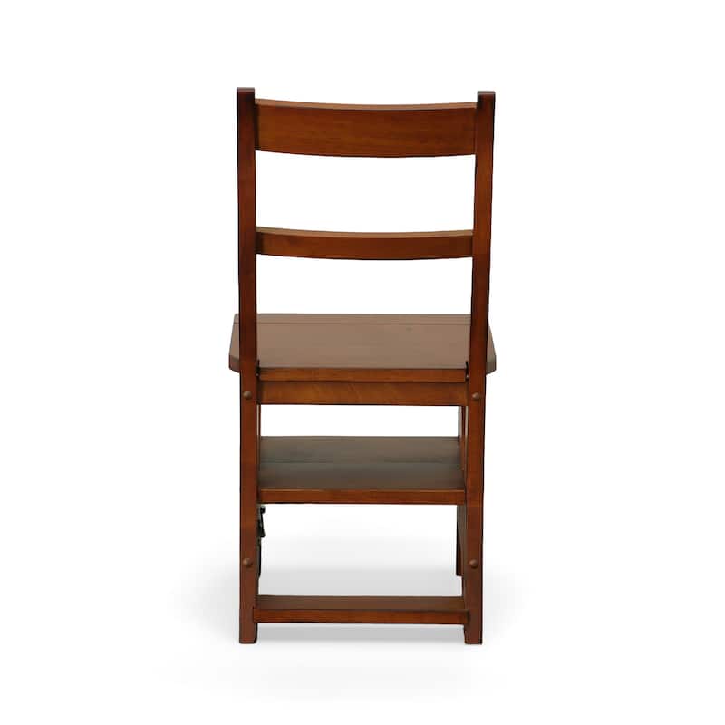 Copper Grove Stevensville Folding Wood Library Ladder Chair