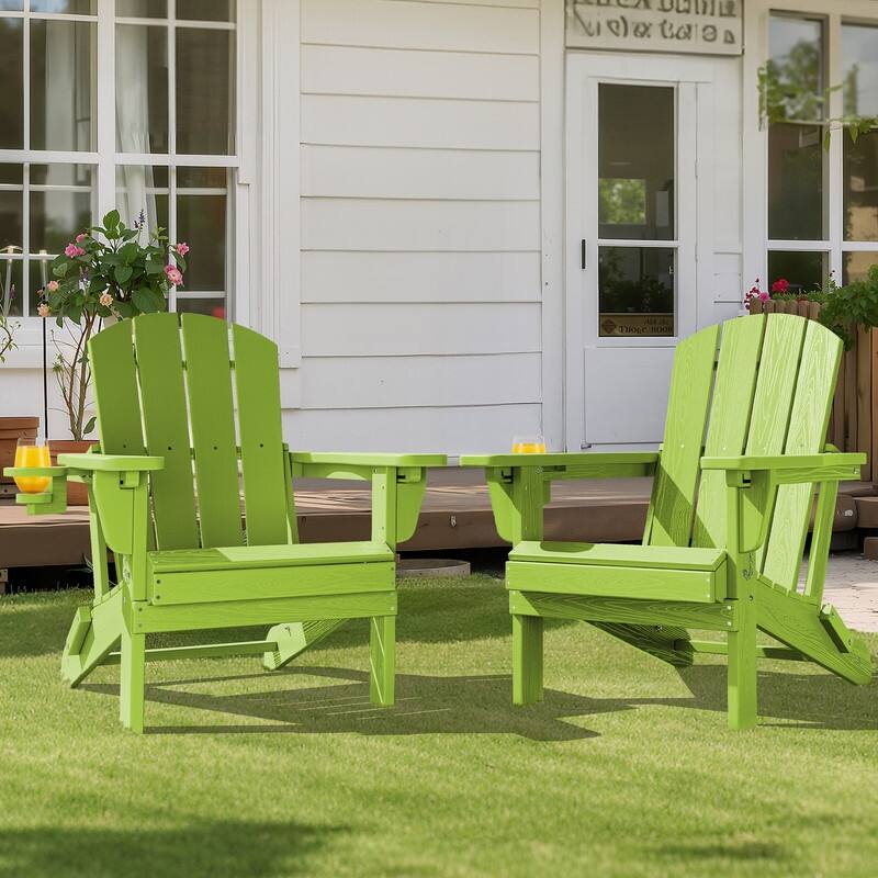 3-Position Reclining Folding Outdoor Chair – PE Wood Grain, Weather-Resistant