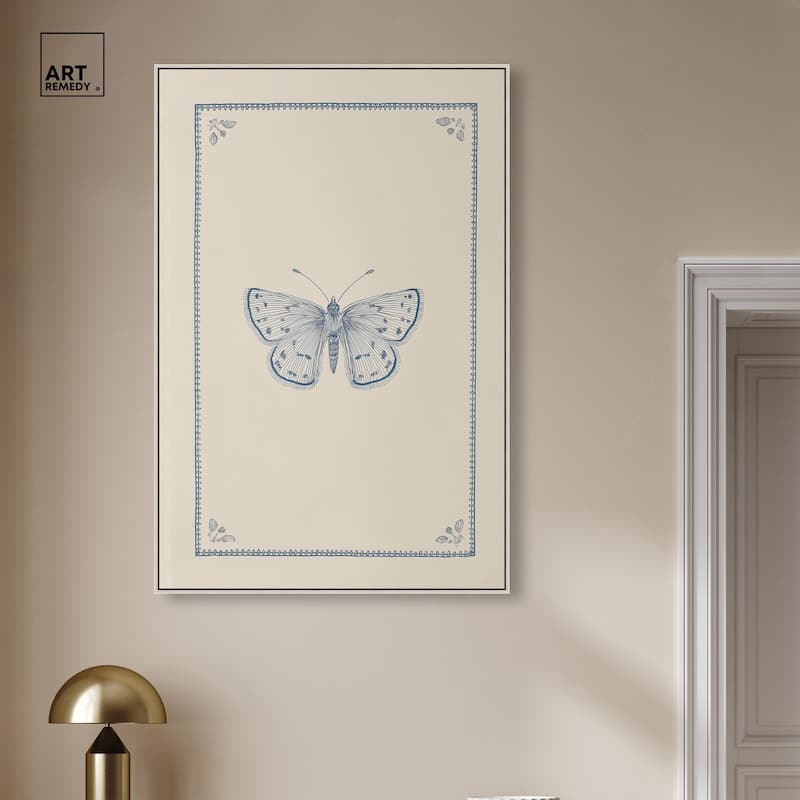 Blue Butterfly II Canvas by Art Remedy