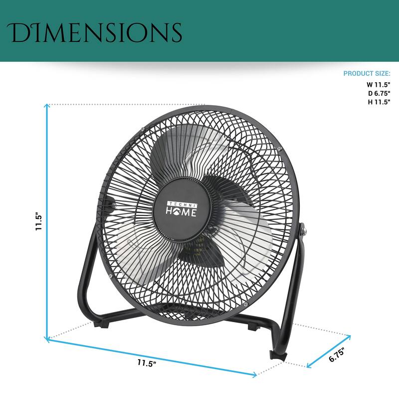 Modern Designs ProFlow 9” Portable High Velocity Fan with Adjustable Tilt and Dual-Speed Power