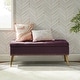 preview thumbnail 26 of 137, HULALA HOME Neptunus Modern 45.5" W Velvet Bedroom Storage Bench for End of Bed with Nailhead Trim