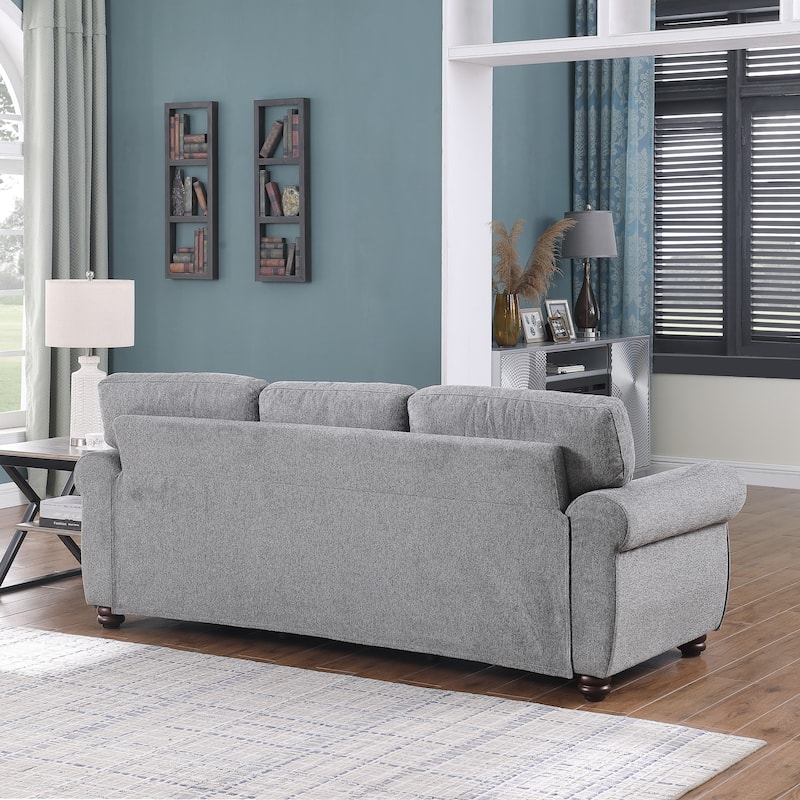 Modern 3Seat Solid Wood Frame Sofa Couch On Sale Bed Bath & Beyond
