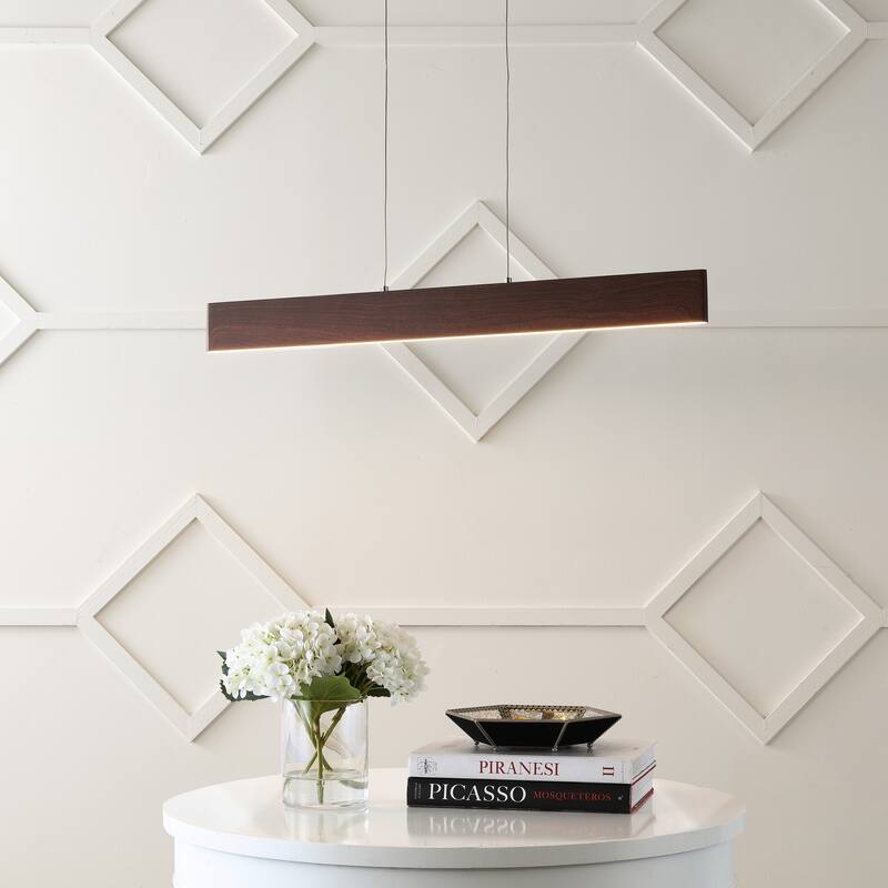 Julian 40" Dimmable Adjustable Integrated LED Metal Linear Pendant, by JONATHAN Y