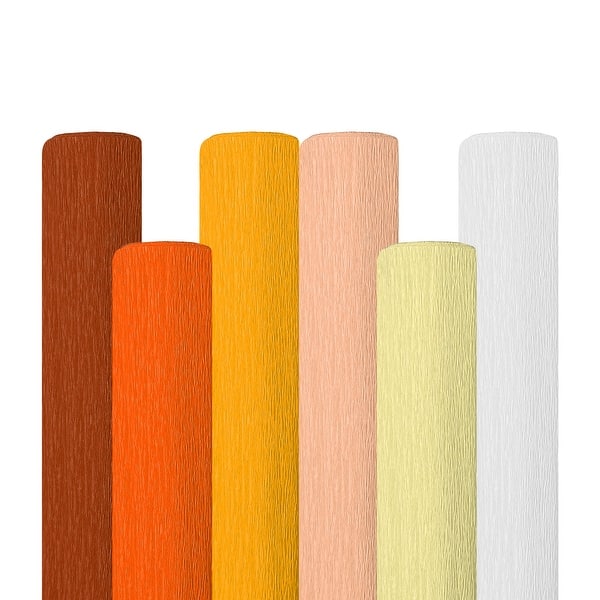 Crepe Paper Sheets 12 Rolls 7.5ft in 6 Colors for DIY Decorations