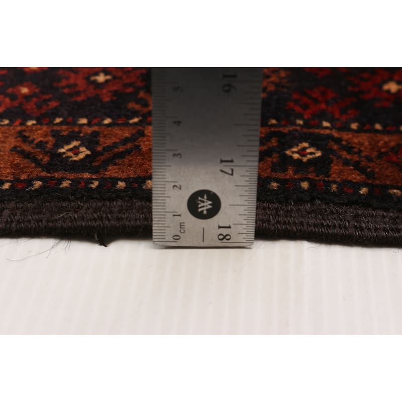 Teimani Black, Brown Rug 3'11" x 6'4" - 3'11 x 6'4
