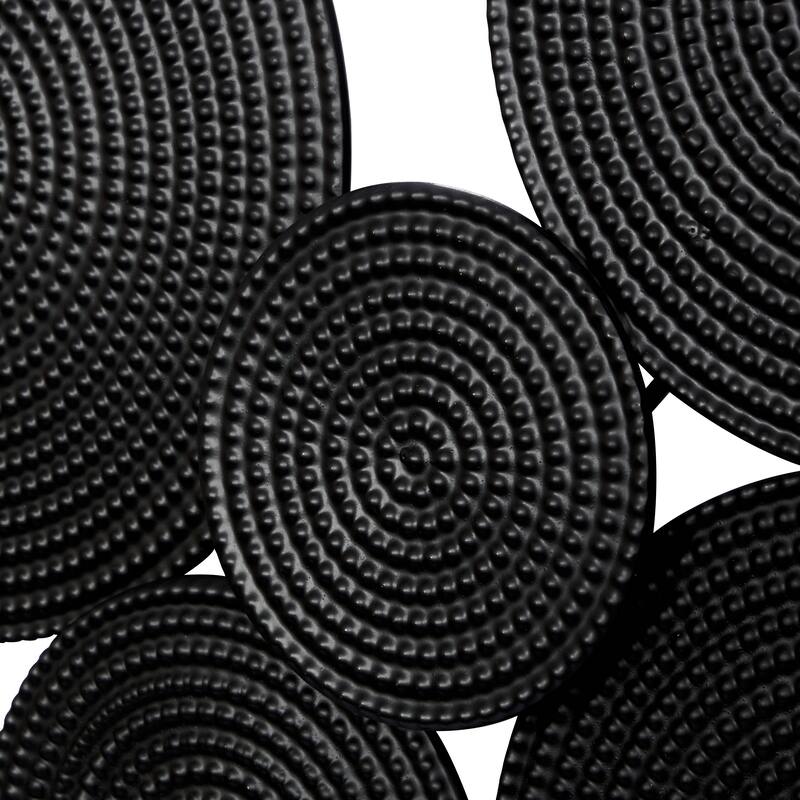 CosmoLiving by Cosmopolitan Metal Plate Wall Decor with Textured Circles - Gold or Black