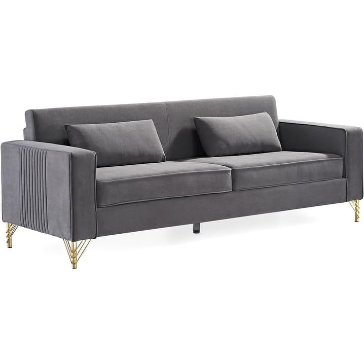 Aesthetic 85.8" Velvet Sofas for Living Room 3 Seater Couch with Classic Modern Appeal and Luxurious Soft Comfort