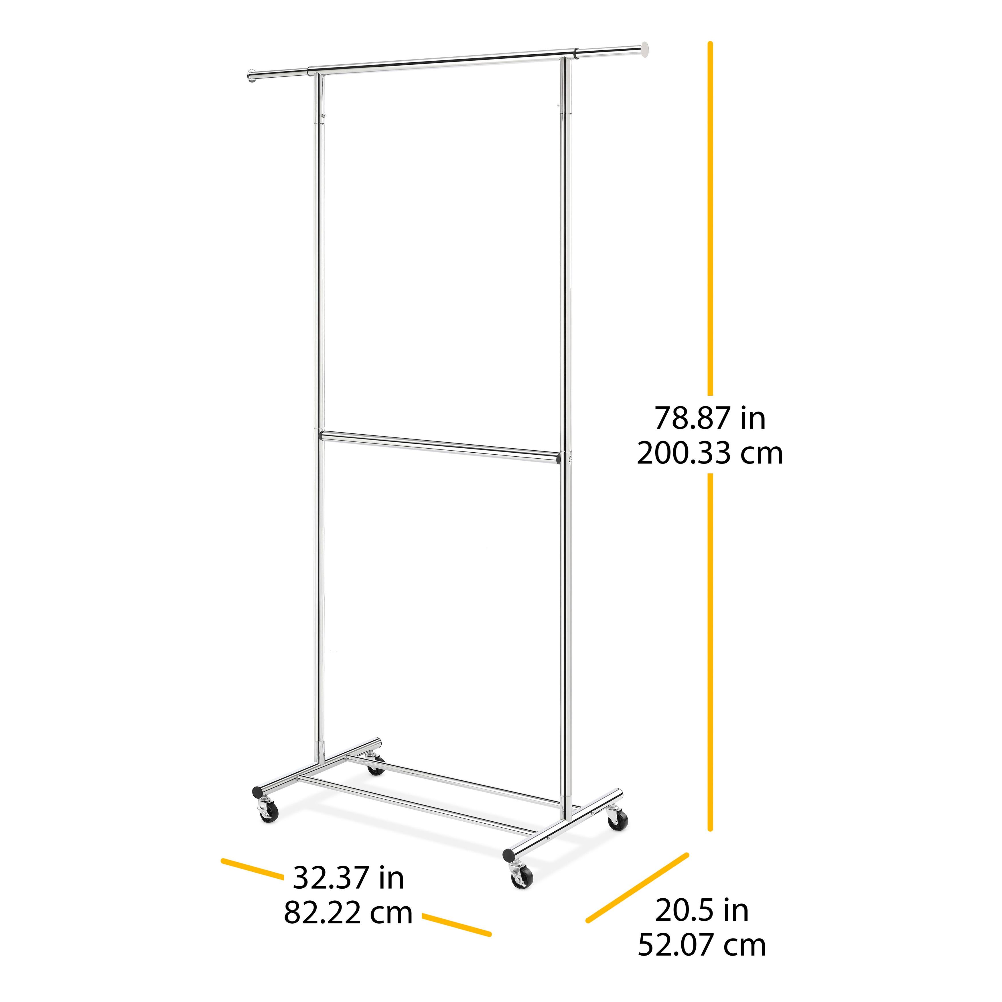 Whitmor HeavyDuty 2Rod Extendable Clothing Garment Rack Chrome On Sale Bed Bath & Beyond