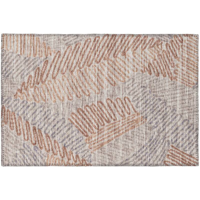 Indoor/ Outdoor Addison Yuma Modern Palm Leaf Washable Area Rug