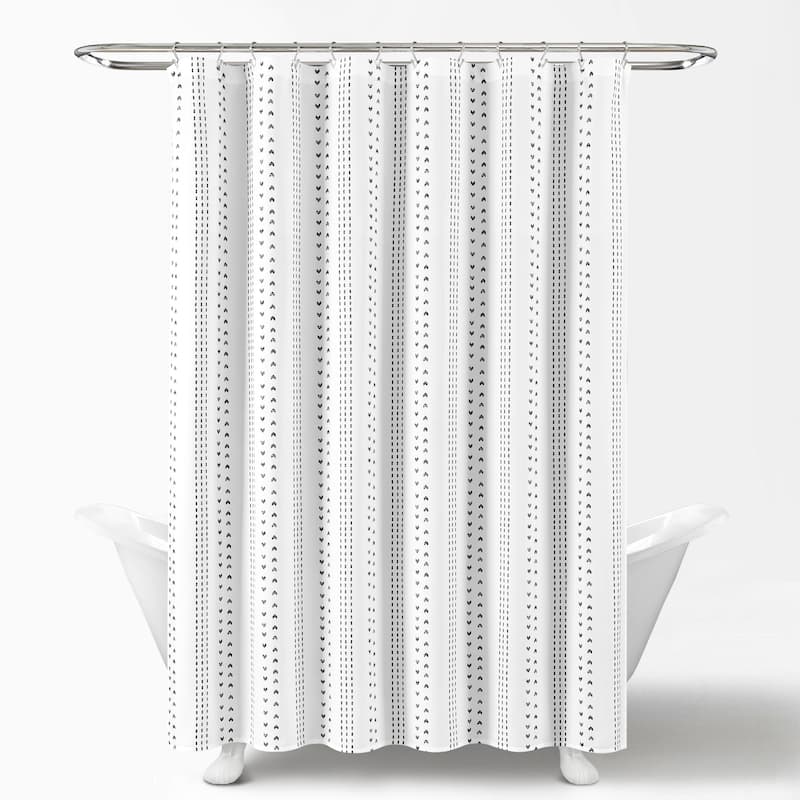Lush Decor Hygge Stripe Shower Curtain