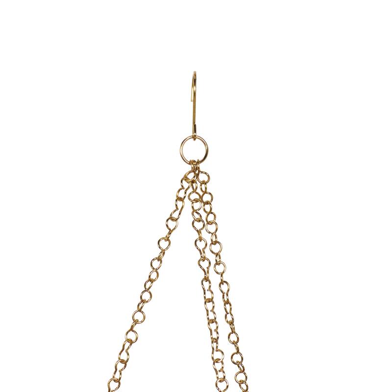 Black, Gold or Silver Metal Indoor Outdoor Hanging Dome Wall Planter with Chain (Set of 2)