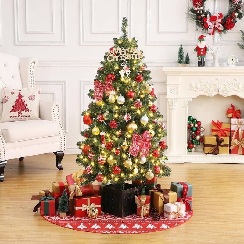 4.5FT Artificial Hinged Christmas Pine Tree