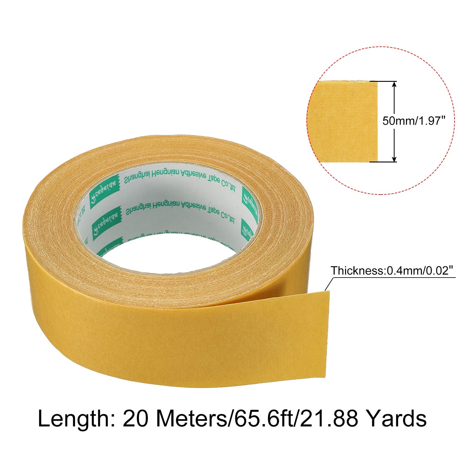 Double-Sided Adhesive Tape 10mm 18m/59ft Duct Cloth Mesh Fabric Yellow -  White - Bed Bath & Beyond - 35932052