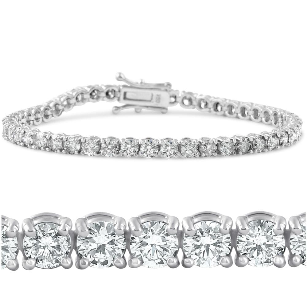 Bliss Diamond 7ct Diamond Tennis Bracelet White Gold Women's 7" Round Cut