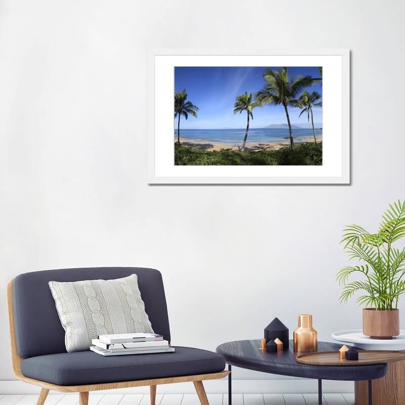 iCanvas "Palm Tree Lined Beach, Maui, Hawaii, USA" by Panoramic Images