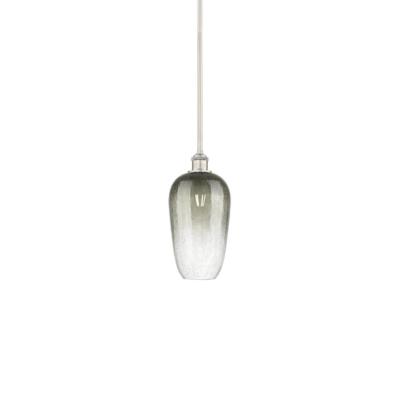 Innovations Lighting 616-1S-15-7 Brookhaven Flute Pendant Brookhaven - Brushed Satin Nickel / Slate