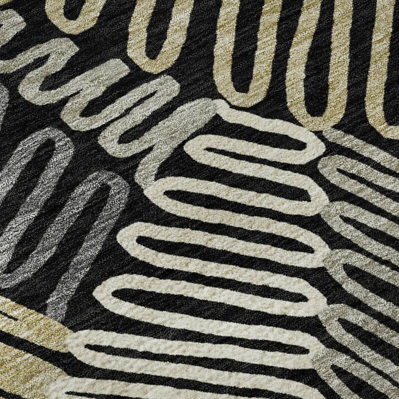 Premium Washable Super Soft Contemporary Leaf Mayfield Rug