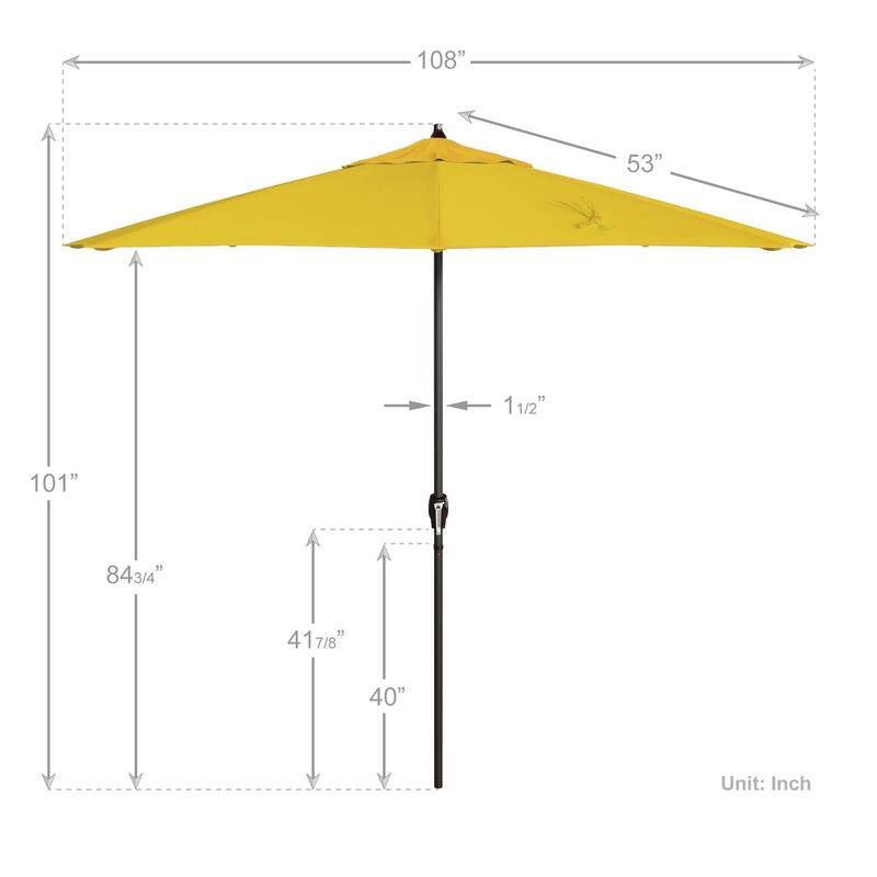 North Bend 9-foot Round Auto-tilt, Bronze Finish, Sunbrella Patio Umbrella by Havenside Home