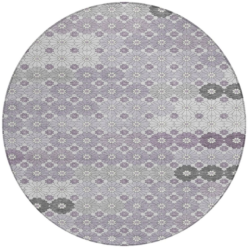 HomeRoots Floral Modern Rectangle Outdoor Rug