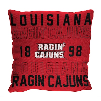 NCAA Louisiana Ragin' Cajuns Stacked 20 Inch Pillow
