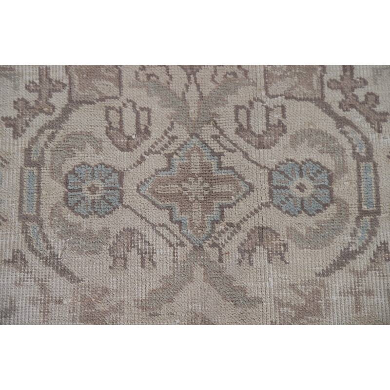 Hand Knotted Oriental 100% Wool Carpet Traditional Medallion Beige & Ivories Tabriz Area Rug - 10' 9'' X 7' 8''