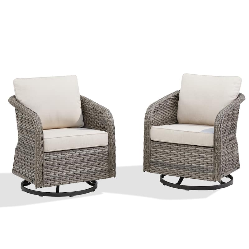 Pocassy Outdoor Patio Furniture Wicker Sofa Chair Set