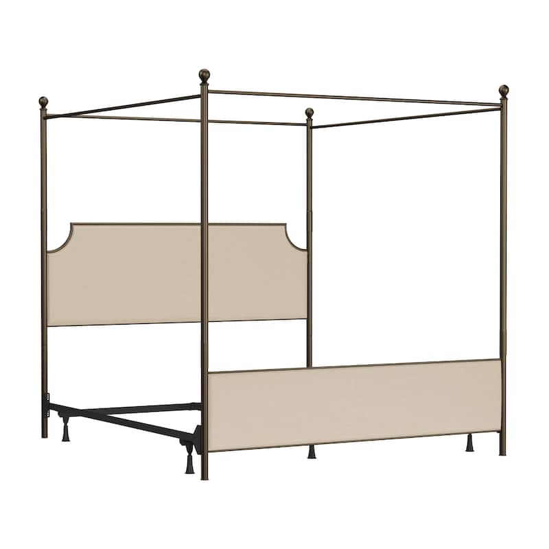 McArthur Metal and Upholstered Canopy Bed