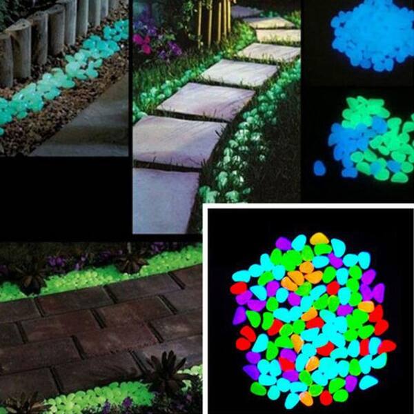Glow in the Dark Pebbles Resin Stones for Aquarium Fish Tank Garden Walkway