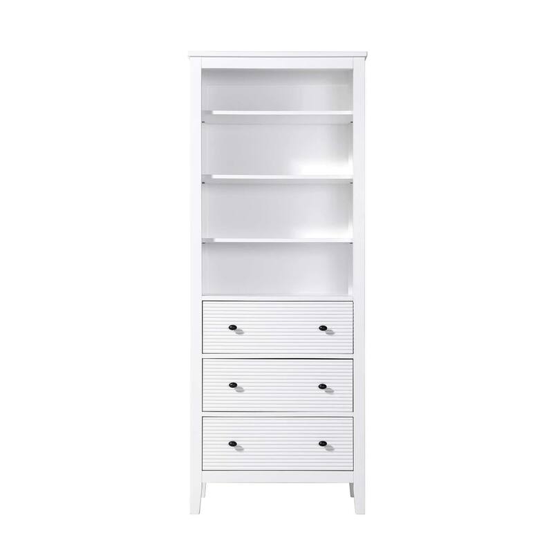 Kensington 16-28 Inch Open Shelving Bath Storage Cabinet - White - 28"