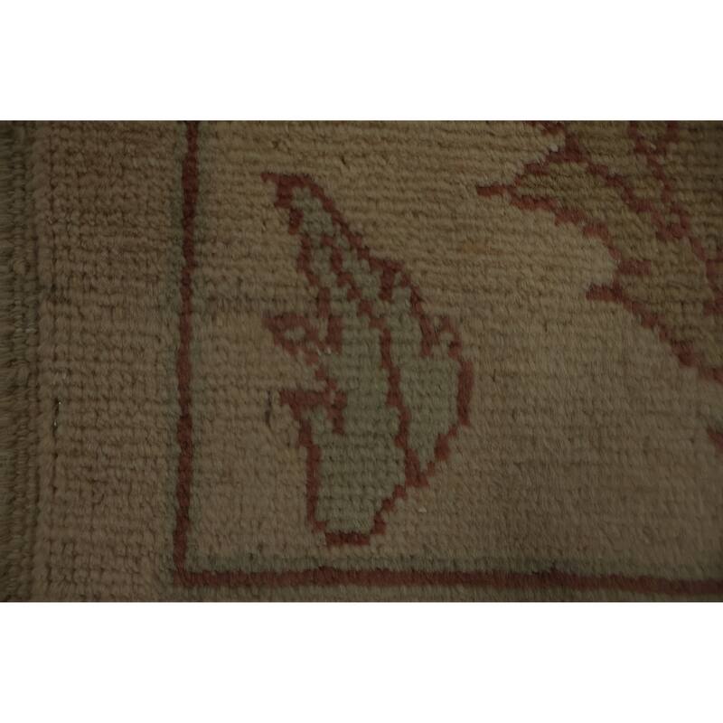 Hand Knotted Oriental 100% Wool Carpet Traditional Floral Beige & Ivories Peshawar Area Rug - 3' 3'' X 1' 8''