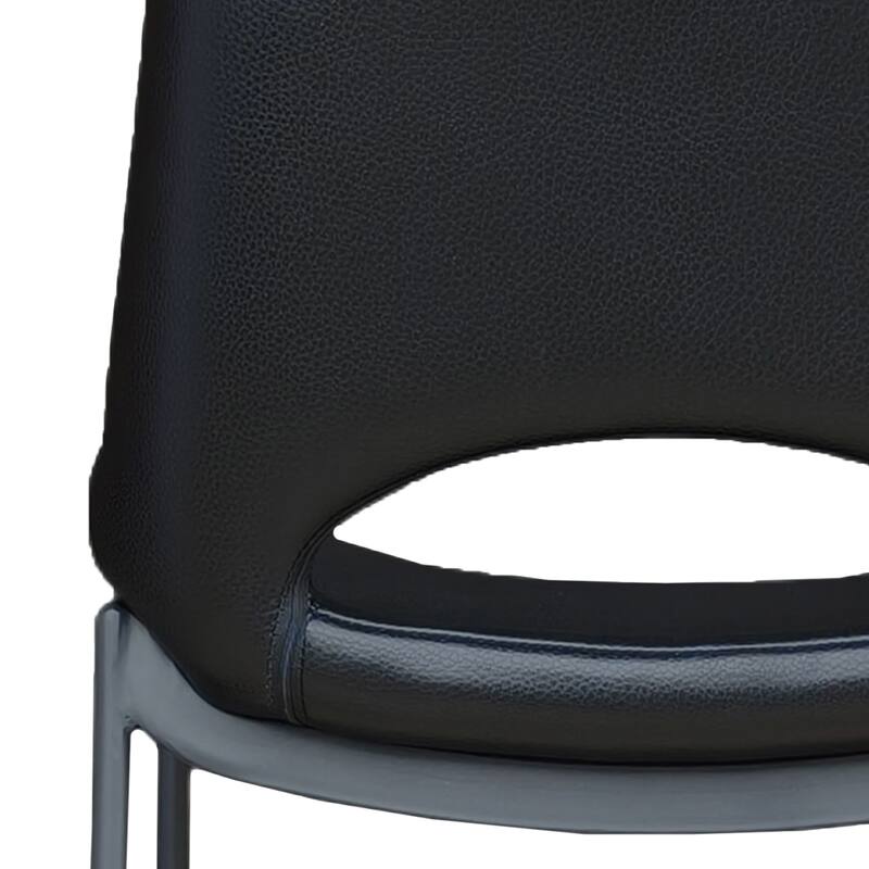 Contemporary Faux Leather and Metal 30" Bar Stool