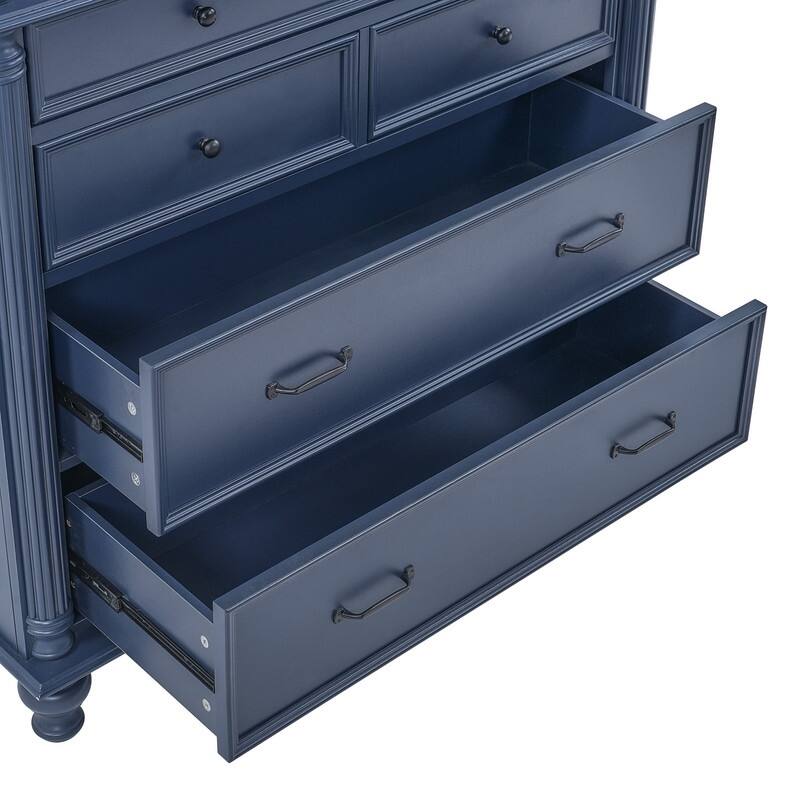 Farmhouse 77.3" Tall Kitchen Pantry Cabinet with 5 Drawers, 6 Door Shelves, 2 Adjustable Shelves