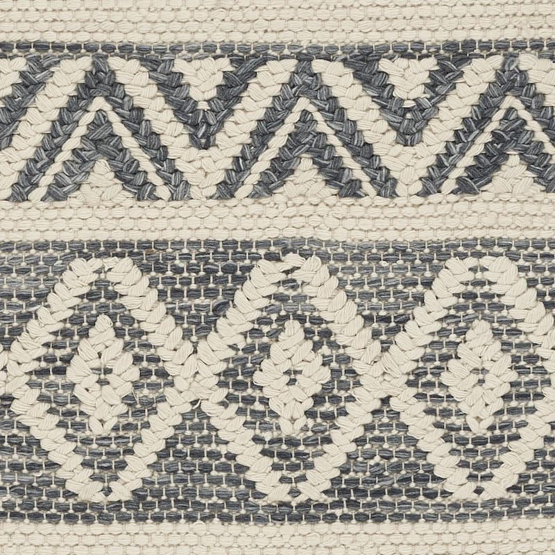 Grey Scandinavian Tribal Hand-woven Jute Rug