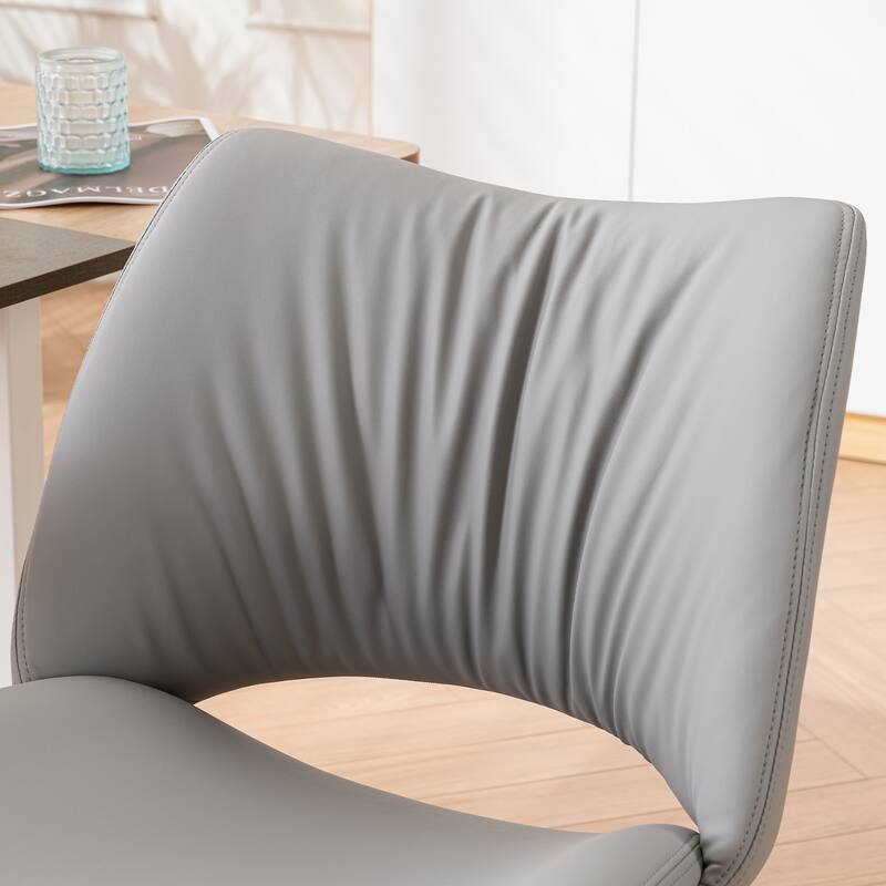Swivel Armless Ergonomic Office Chair with Wheels