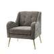 preview thumbnail 33 of 53, Hyperboreüs Upholstery Accent Armchair with Tufted Back by HULALA HOME