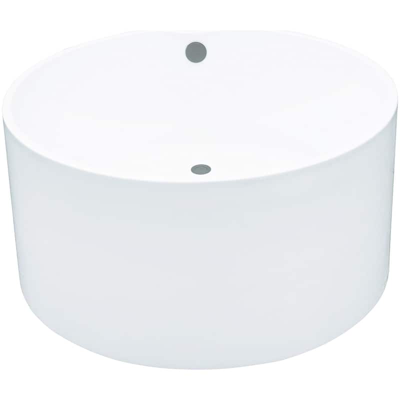 Kingston Brass VTRO454523M Aqua Eden 45" Free Standing Acrylic Soaking - White / Brushed Nickel