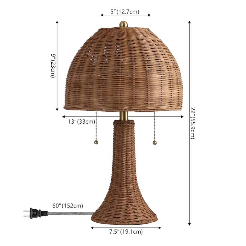 Margie 22" Rustic Iron LED Table Lamp, by JONATHAN Y