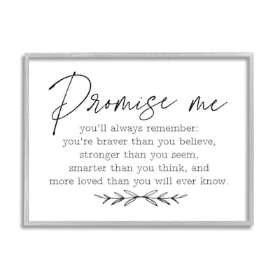 Stupell Inspirational Self Love Quote Casual Botanical Design Framed Wall Art, Design by Lettered and Lined - White
