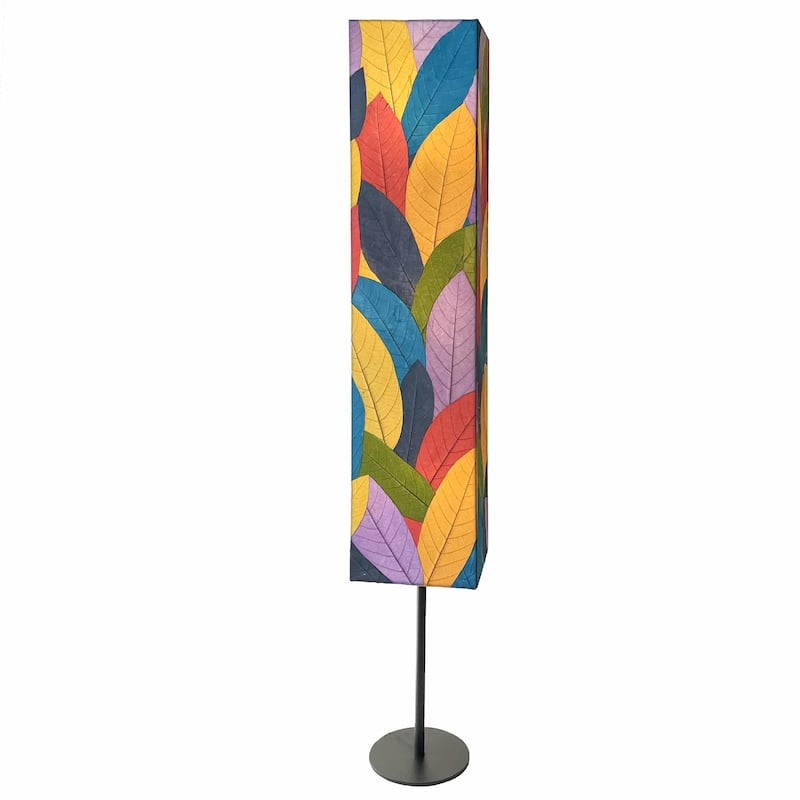 Eangee Handmade Sequoia Giant Floor Lamp, Cocoa Leaves Shade, 12 x 10 x 72 in. - 10 x 8 x 72