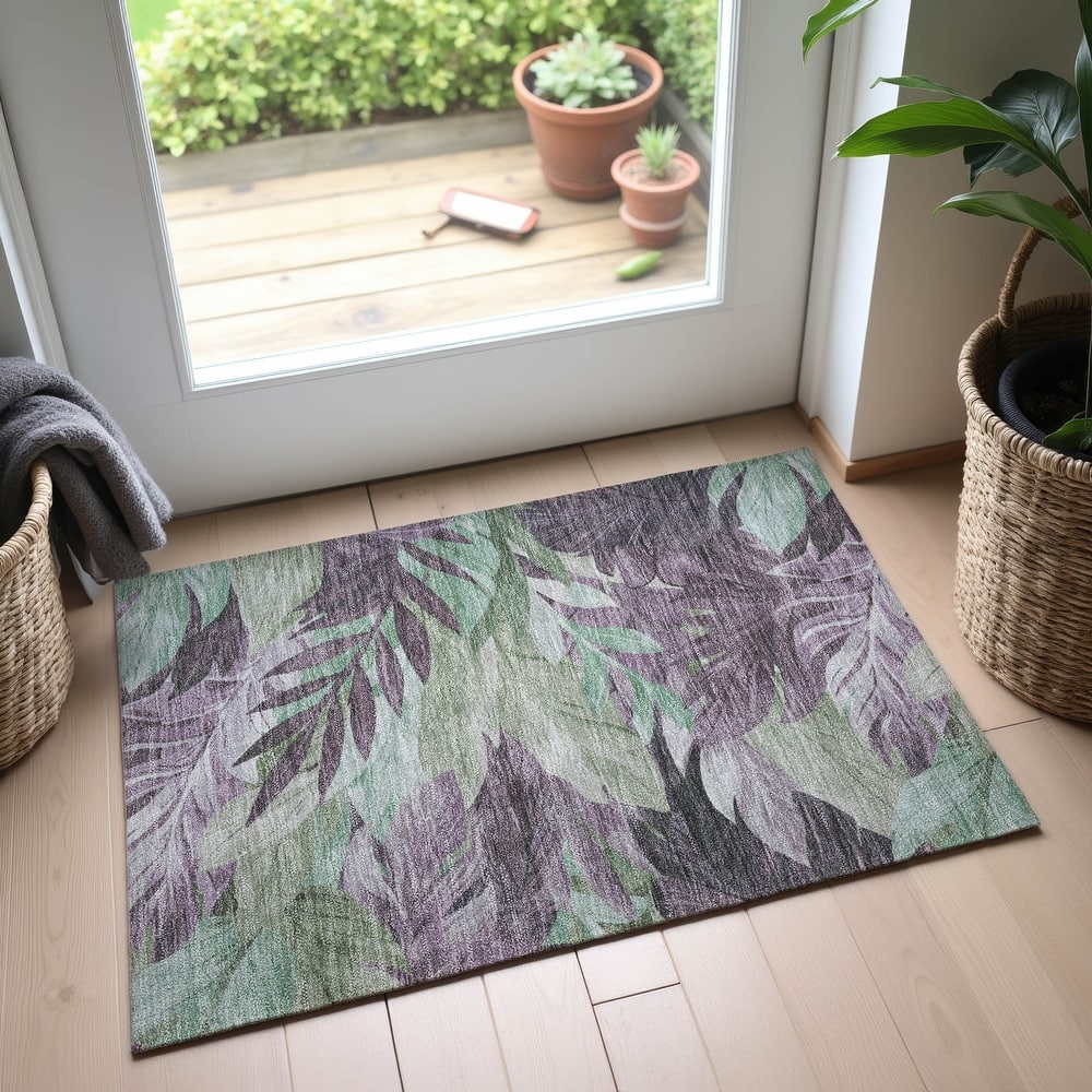 Premium Washable Super Soft Tropical Floral Mayfield Rug